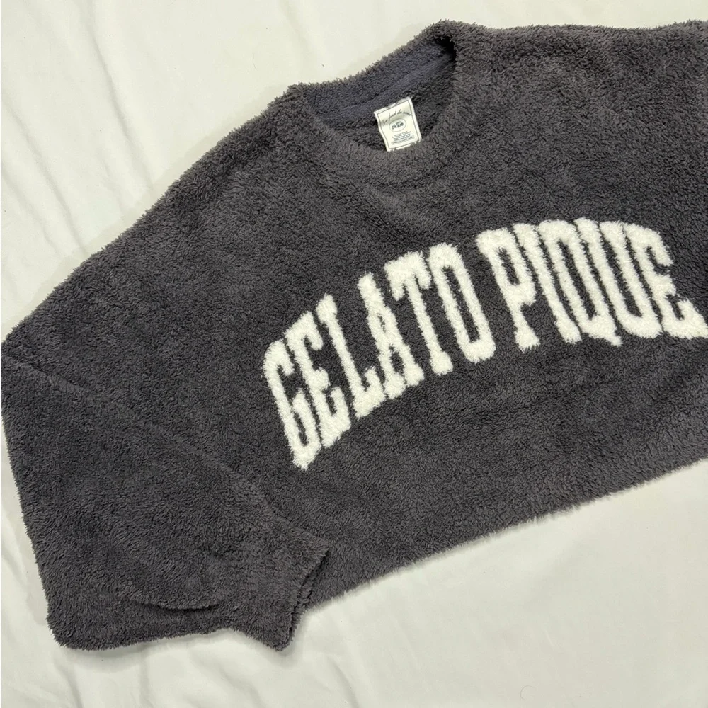 Japan Gelato Pique Gray Fuzzy Sweater